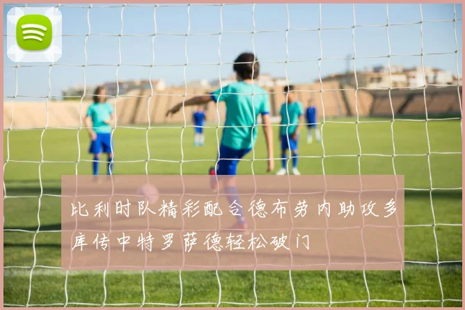 比利时队精彩配合德布劳内助攻多库传中特罗萨德轻松破门